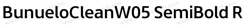 BunueloCleanW05 SemiBold Regular字体转换